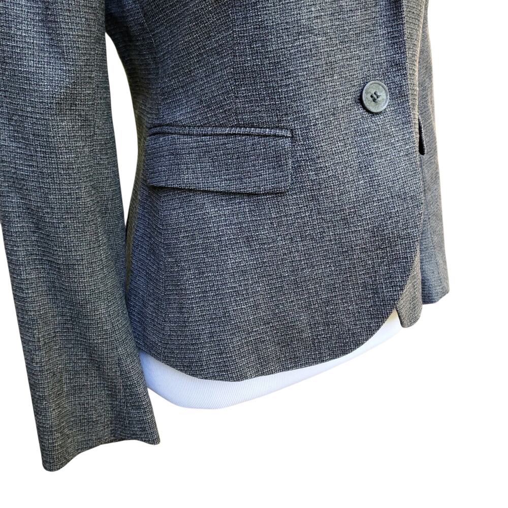 Theory Edynas Gray Wool Tweed Blazer Preppy Ivy Jacket Sz 2 - Picture 5 of 16